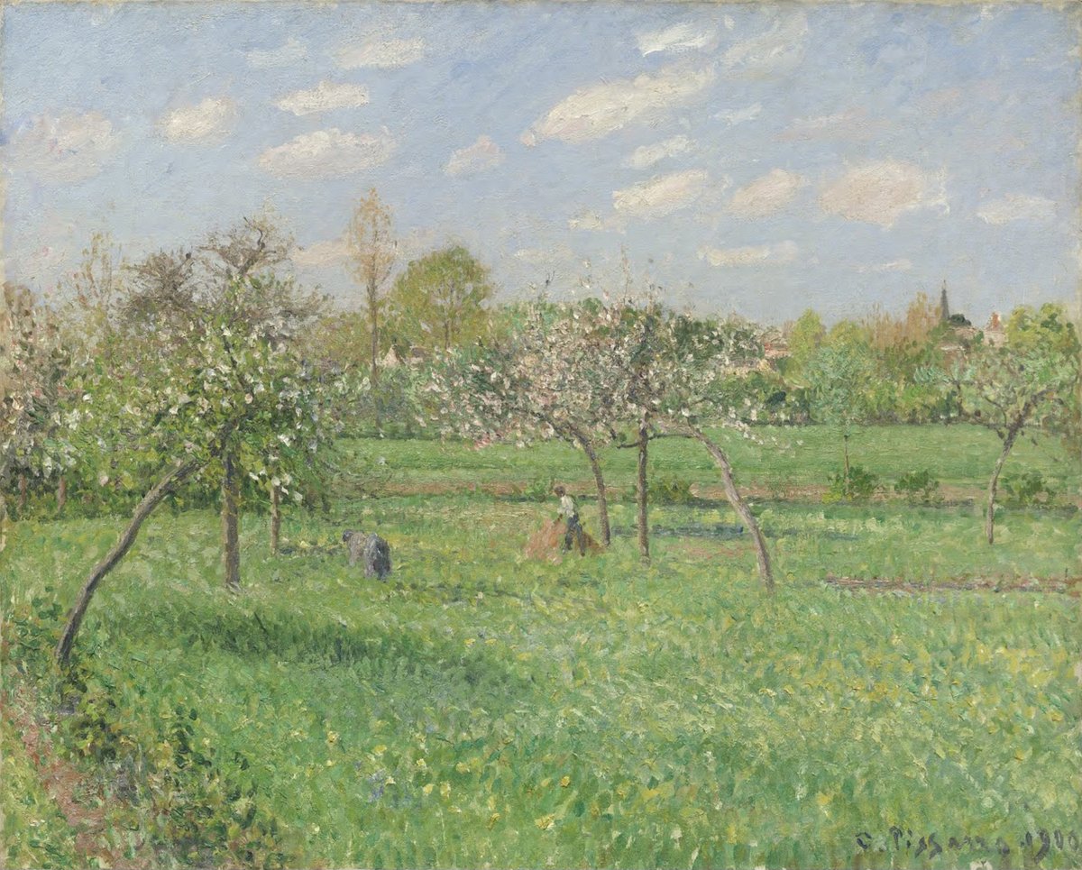カミーユ・ピサロ （Camille Pissarro、1830-1903） 『春、朝、曇り