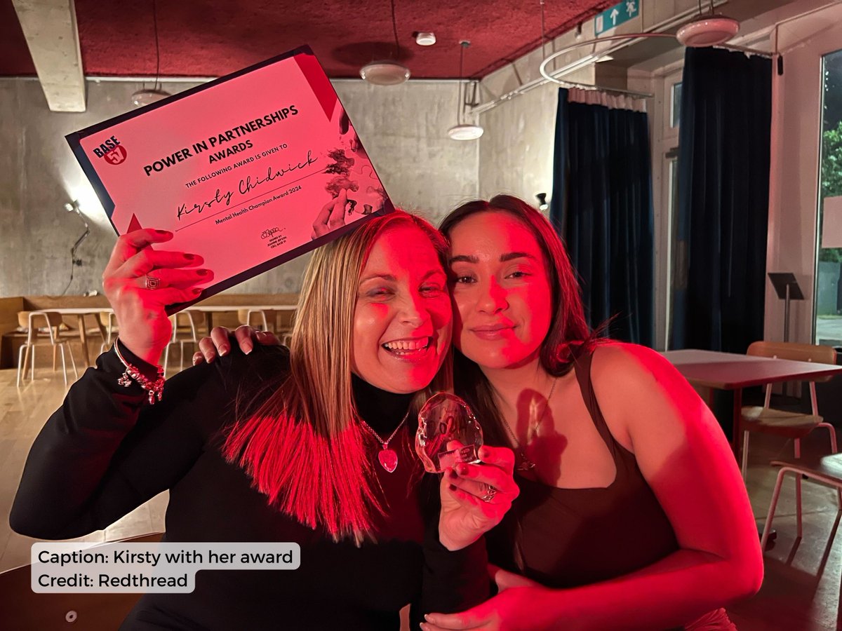 Huge congratulations to Kirsty Chidwick who WON Mental Health Champion at last night's @Base51 Power in Partnerships Awards! Kirsty has changed many young people's lives with her work in Nottingham - this is so well deserved. Well done, Kirsty! 🌟 @NUHDREEAM @nottmhospitals