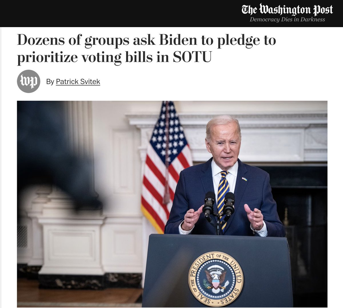 In a letter to President Biden, @CommonCause & 40+ orgs urged him to prioritize voting rights. President & CEO @KaseVirginia says we need to remind the White House 'that we not only have to talk about the challenges, we have to talk about the solutions.”washingtonpost.com/politics/2024/…