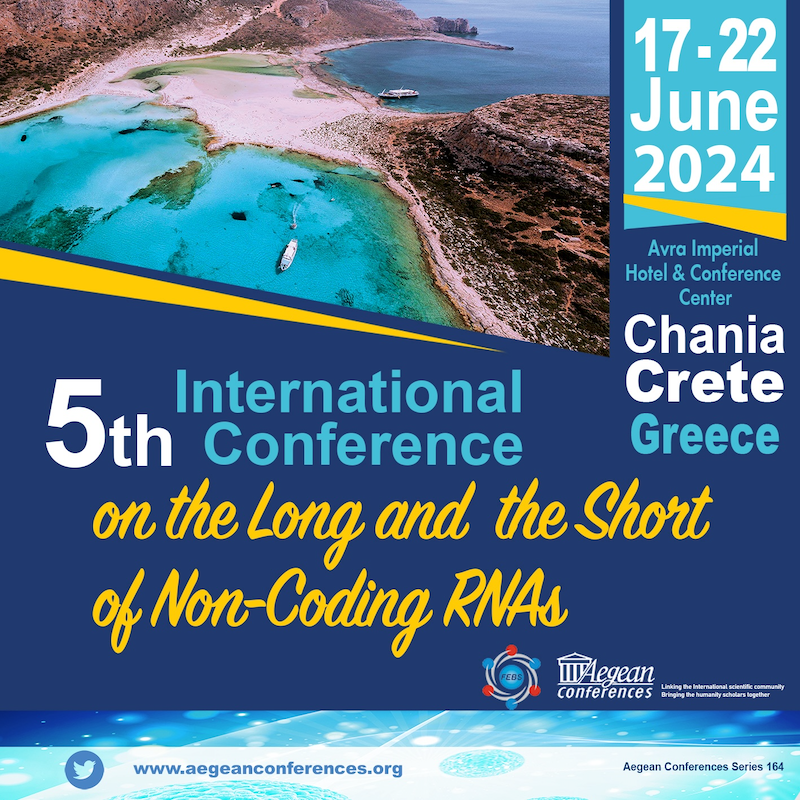 AegeanConf's tweet image. REMINDER: March 15th Deadline. 5th Int'l Conference on the Long and the Short of #NonCoding #RNAs in #Crete #Greece