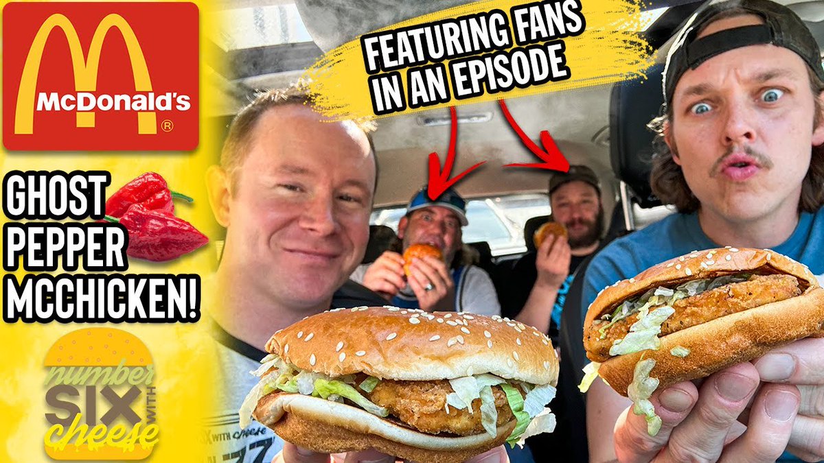 We filmed at @McDonaldsCorp with two of our longest-running fans of the show. Some @McDonaldsCanada Ghost Pepper McChickens to review? Love the sound of that. Introducing Kourtny and Slippy: youtu.be/fqLjQNCwzvg?si…