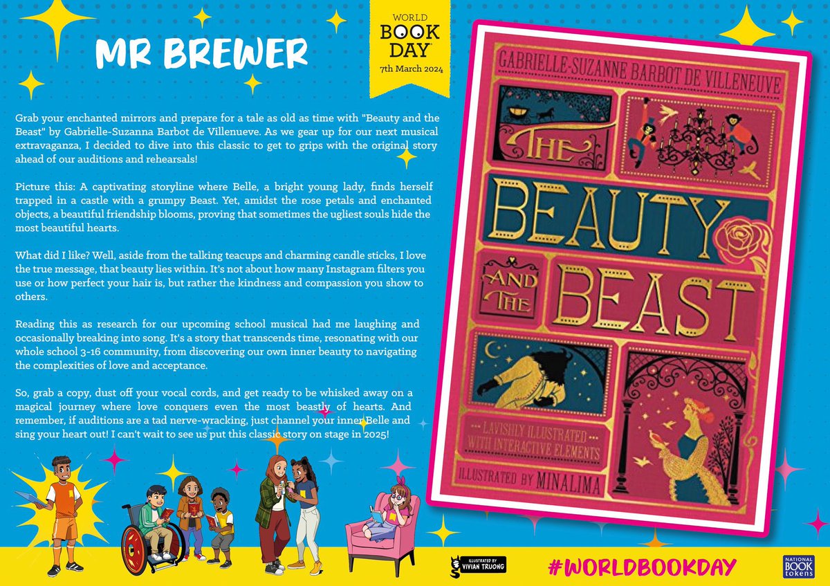 BCA_Drama's tweet photo. My World Book Day book review is ‘Beauty and the Beast’ by Gabrielle-Suzanne Barbot de Villeneuve🥀📚✨

Another amazing @WorldBookDayUK at BCA! @BishopHedleyRC https://t.co/lfaGrgHKCE