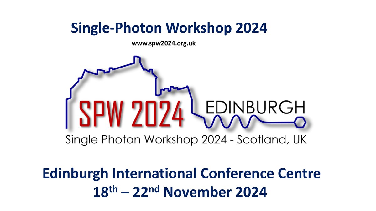 Conference registration is now open for the Single Photon Workshop 2024. The conference will be held in Edinburgh from November 18th to 22nd. See spw2024.org for more details. @QCommHub @QuantIC_QTHub @HWU_Physics @HWUInnovation
