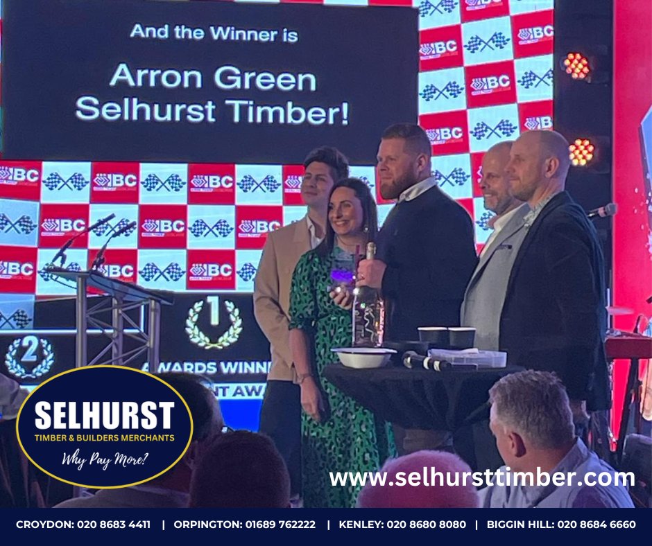 Congratulations to our very own Arron Green and many thanks to  IBC - visit their website to find out more about what they do ibcbuyinggroup.com
selhursttimber.com
#building #timber  #Croydon #Orpington #Kenley  #BigginHill 
#timbermerchant #London #buildersmerchant