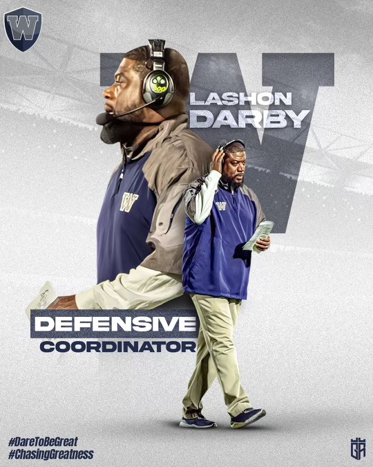 We are excited to announce Coach Lashon Darby as our Defensive Coordinator!