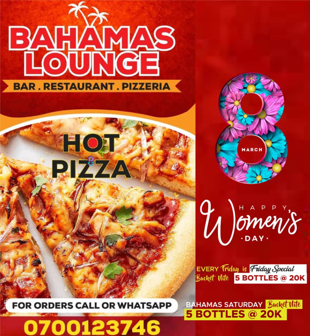 Women’s day Special🍾🍾 5 bottles of any beer at only 20k .. Lots of offers on meals tomorrow 
#womensday #Bahamaslounge 
📍Kitintale Stage 
Call 0700123746 for deliveries