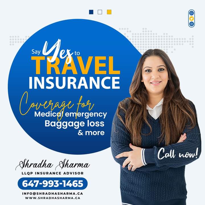 ishradhasharma's tweet photo. Say YES to Travel Insurance.

Call or Text Shradha Sharma to Book Appointment.
@647-993-1465

#Shradha #PunjabInsurance #FHSA #travelinsurance #SupervisaInsurance #oakville #CriticalIllnessInsurance #limited #offer #Burlington #Etobicoke #Brampton #Mississauga #Caledon #GTA https://t.co/gwqAZENdzU