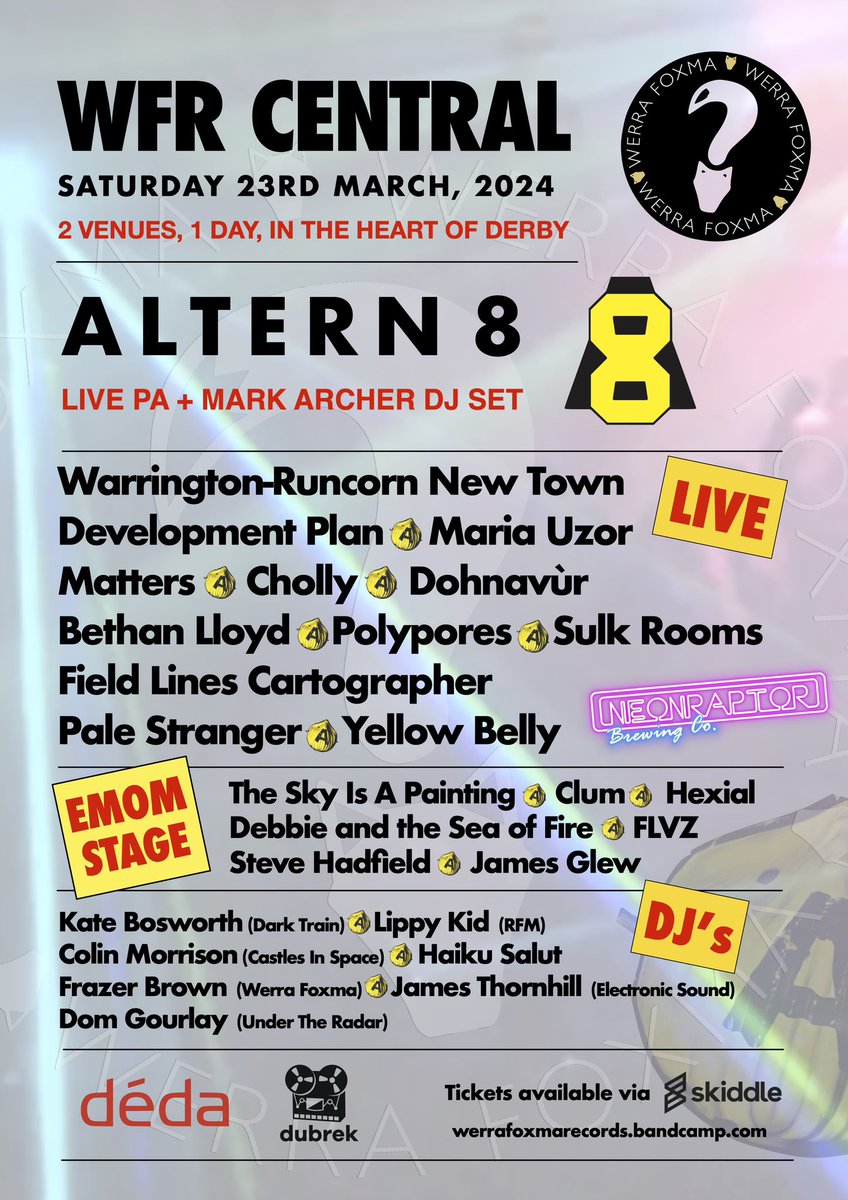 dohnavur_'s tweet photo. *WFR Central ticket deal*

We have a limited amount of half price discount ticket codes for the upcoming WFR central festival in Derby on sat 23rd March. 

DM us if you fancy one. https://t.co/4hbWyW3qZZ