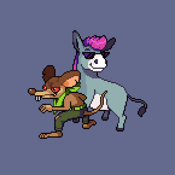 pixeletharim's tweet photo. I had so much fun creating these two as part of a commission for @ecnirpling. Greatest duo ever, I tell ya! 😎

#pixelart #commissionsopen #aseprite #ドット絵 https://t.co/AJ5yJHISf3