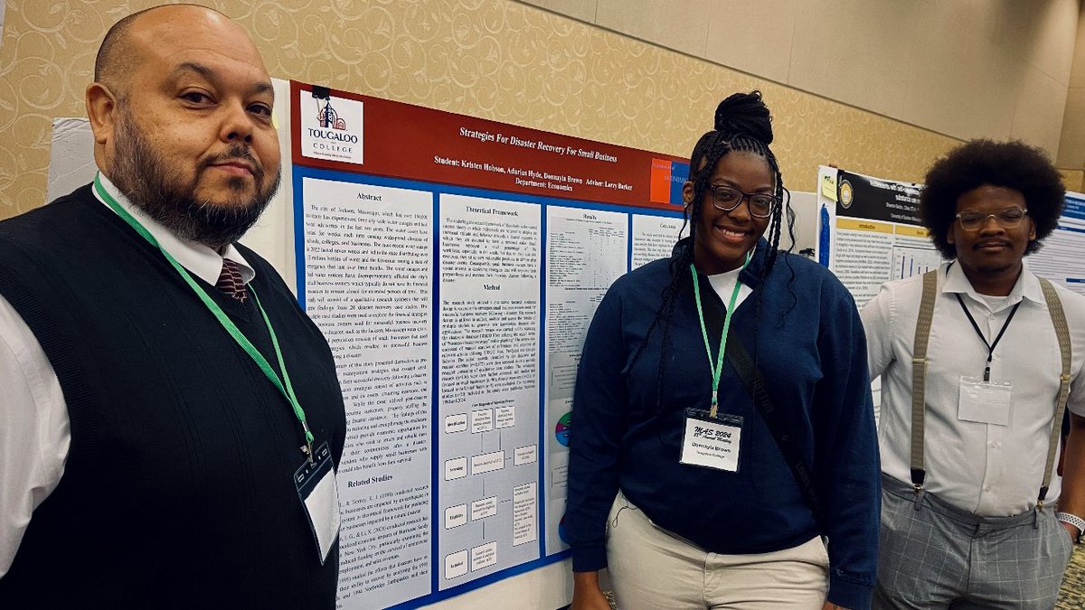 Major props to our sponsored scholars at @Tougaloo_1869 for multiple top-three finishes at @theMASciences annual meet! These undergrads made a big impact on judges by covering the water crisis in @CityOfJxnMS and other topics rooted in resilience. 👏👏👏