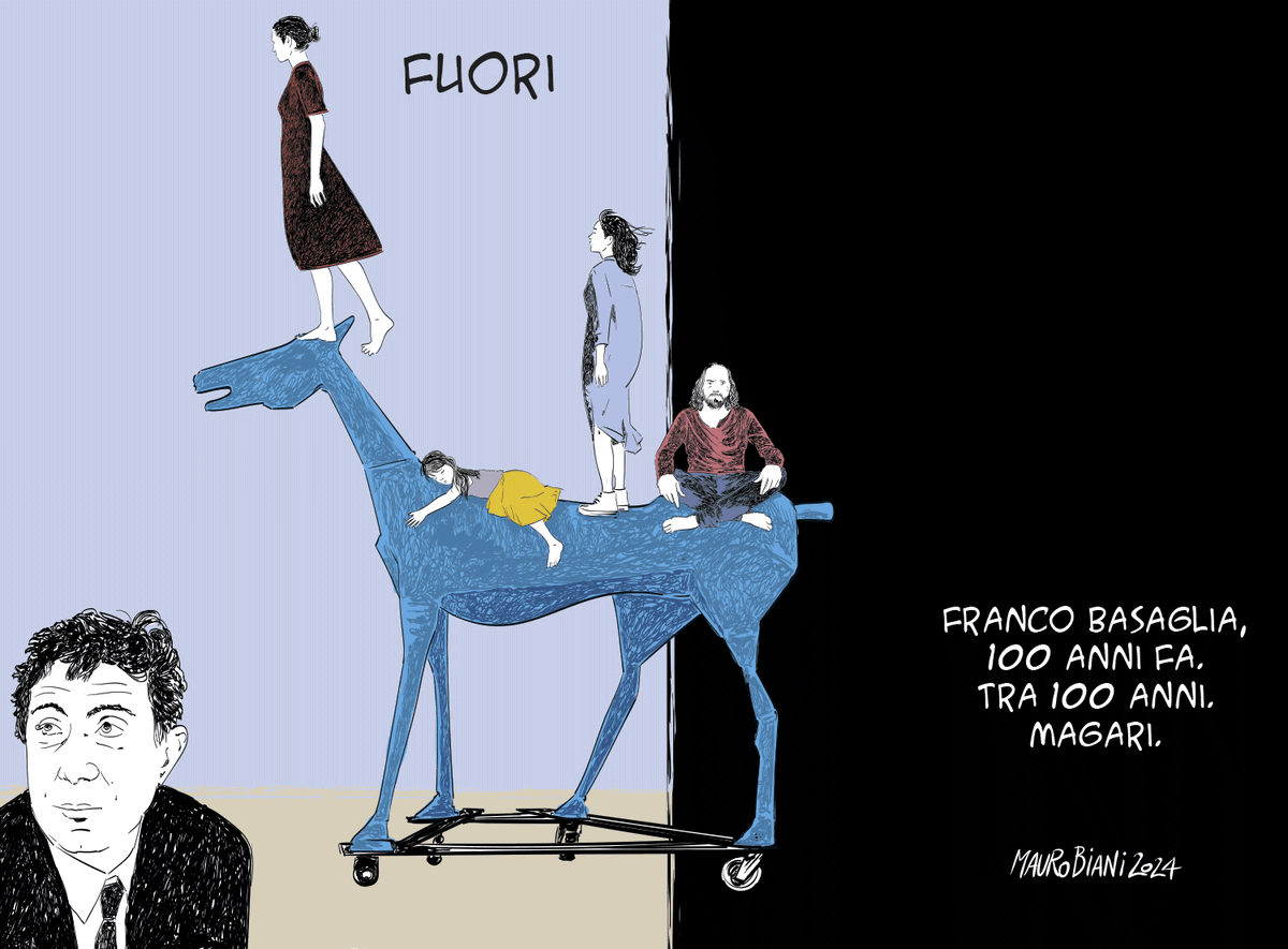 Mauro Biani (@maurobiani) on Twitter photo #persone #dignità #Basaglia #FrancoBasaglia #psichiatria #manicomi #istituzionalizzazione
Mi sono "regalato" questa vignetta.
Sarebbe lunga da raccontare, cmq da educatore professionale la sua rivoluzione è stata faro, la relazione la chiave.
Oggi su <a href="/repubblica/">Repubblica</a> #persone #dignità #Basaglia #FrancoBasaglia #psichiatria #manicomi #istituzionalizzazione
Mi sono "regalato" questa vignetta.
Sarebbe lunga da raccontare, cmq da educatore professionale la sua rivoluzione è stata faro, la relazione la chiave.
Oggi su <a href="/repubblica/">Repubblica</a>
