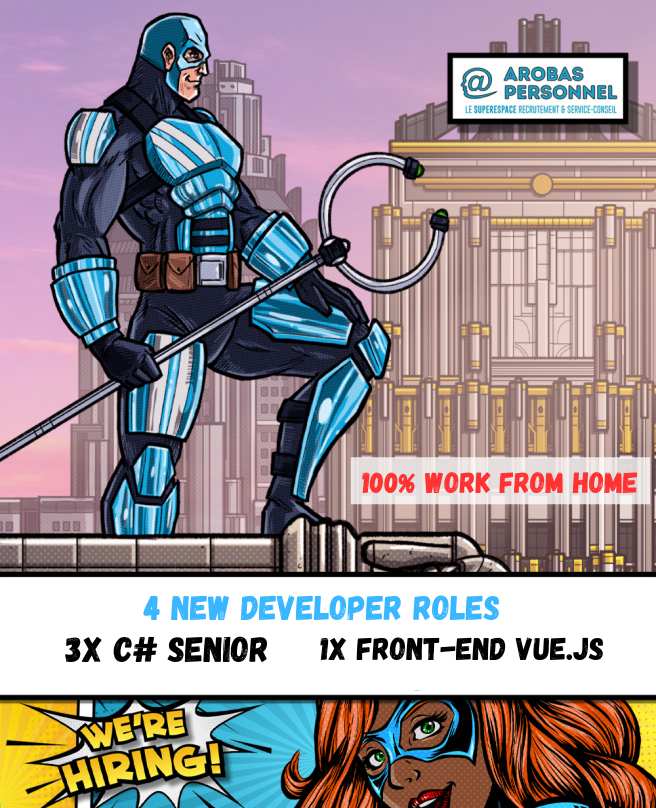 ArobasPersonnel's tweet photo. 🚀 We have opened 4 new permanent positions!
- 3x Senior C# Micro-service Full stack (80-90% back-end)
- 1x full stack with focus on Vue.js (80% front-end)
🌍 100% Remote | 💼 Salary: $100,000 to $120,000
#Hiring #DoNET #VueJS #RemoteWork #Télétravail https://t.co/0meceqclmm