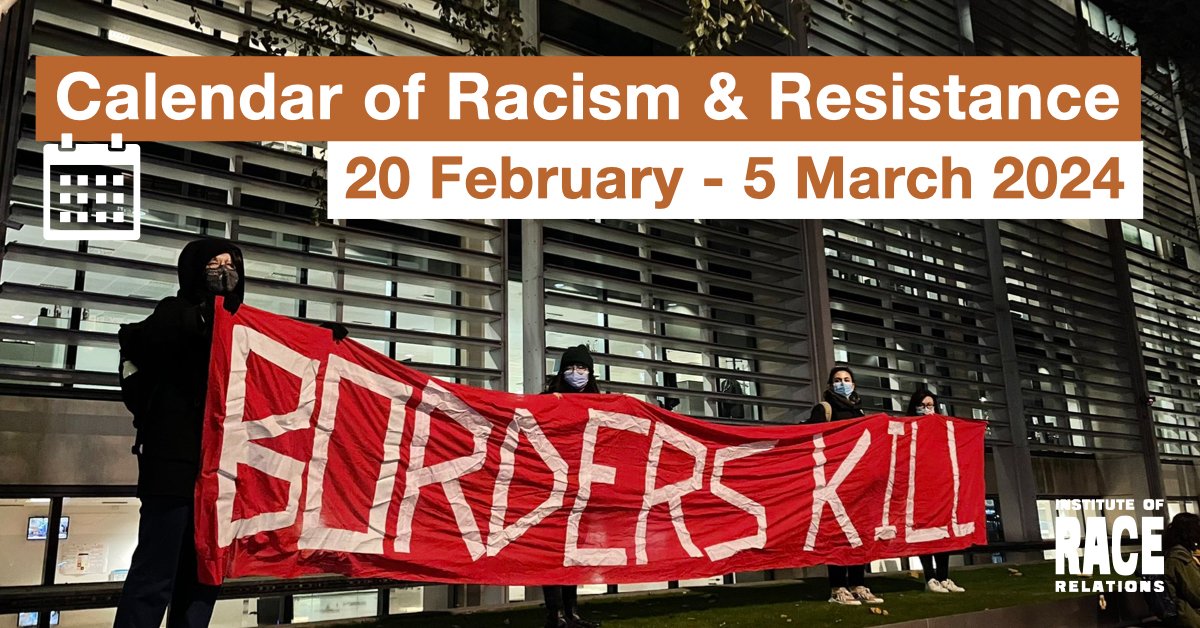 IRR NEWSLETTER IS OUT NOW! Border deaths & the criminalisation of people arriving on ‘small boats’ ✍️ Editorial 🆕 Article 📅 Calendar of racism and resistance 🗣️ Panel talks with IRR Director Liz Fekete 🛍️ 50% off all IRR stock bit.ly/IRRNEWS07032024