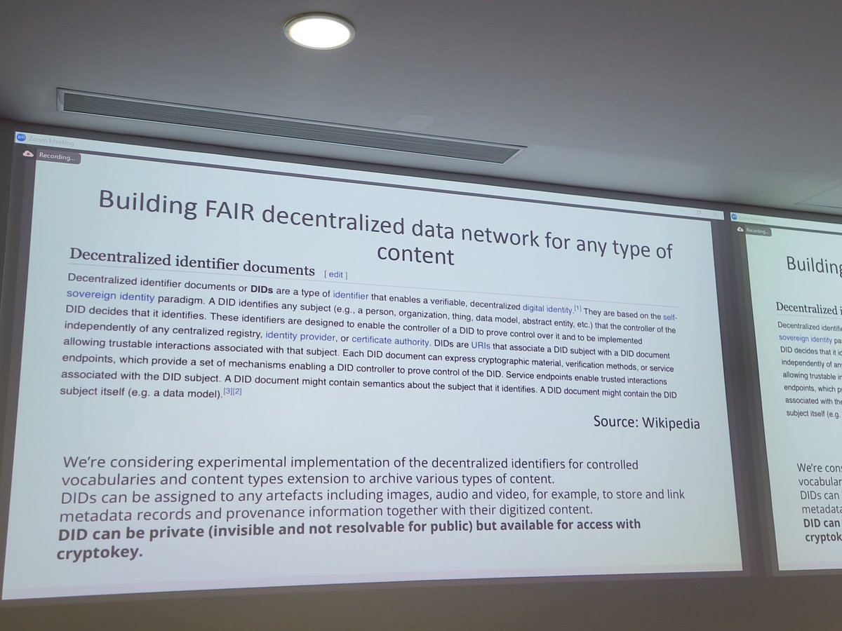 BlueJeansDiva's tweet image. @4tykhonov and @DANS_knaw_nwo on Pros and Cons of Decentralized Identifiers (#DIDs) in #Dataverse2024 @dataverseorg @CIMMYT