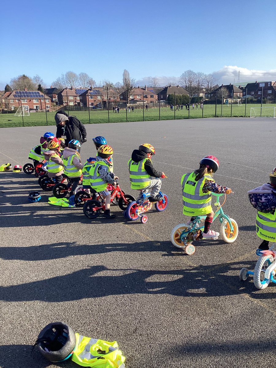 Nursery really enjoyed their bike session this morning 🚲 Super proud of them ☺️ #skills #achieving @TrustVictorious @Inspire_Ashton