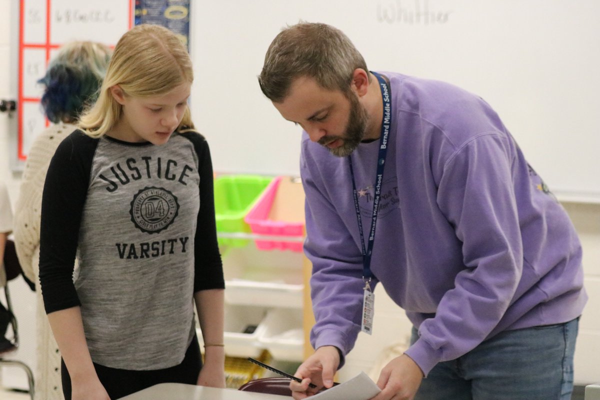Mr. Stephens’ Academy students at <a href="/BernardMiddle/">Bernard Middle MSD</a> authored children’s books they read aloud to another class at Bernard to improve their presentation skills. Afterward, they donated the book to one of their elementary school teachers to keep in their classroom library. 💙 #msdr9