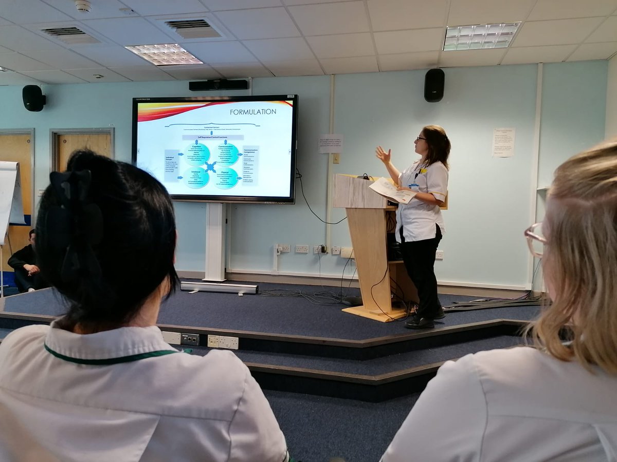 Our SLT Alice (@alichayts_SLT) presented on Cognitive-Communication Disorders at our Clinical Excellence morning. Lots of ideas for other @DGTAHPs to get involved in diagnosing and helping these patients. #mySLTday