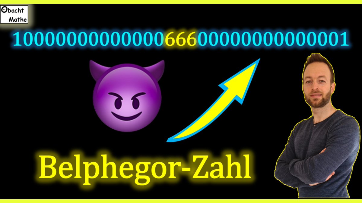 Teuflisch?! Was ist das Besondere an den Belphegor-Zahlen? ObachtMathe

youtube.com/watch?v=Ajv8XY…

#Mathe #brainteaser #Lernvideos #twitterlehrerzimmer #twitterkollegium #lehrerbildung #schule #flippedlearning #rätsel #bayernedu #mathelehrer #twlz #lehrer #matherätsel #quiz
