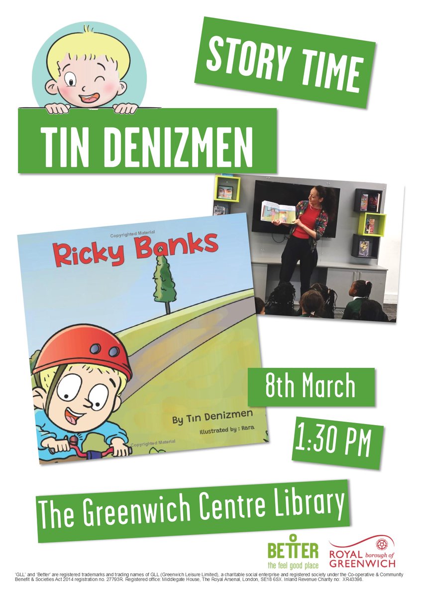 Come along to our author storytime tomorrow with @denizmenbooks to celebrate International Women's Day 2024! 📚 #InternationalWomensDay @GreenwichLibs @GLL_UK @Royal_Greenwich @Better_UK #LoveLibraries