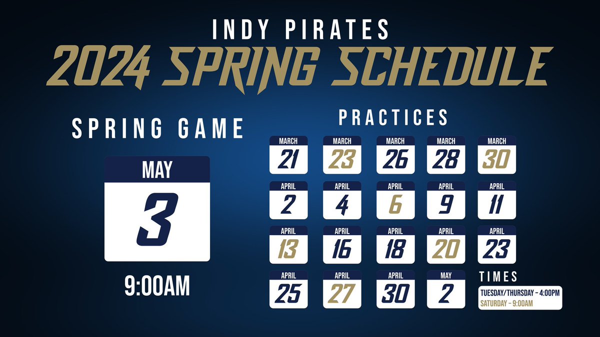 Spring dates are set ,come check us out as we prepare for the upcoming season! #DreamU🏴‍☠️