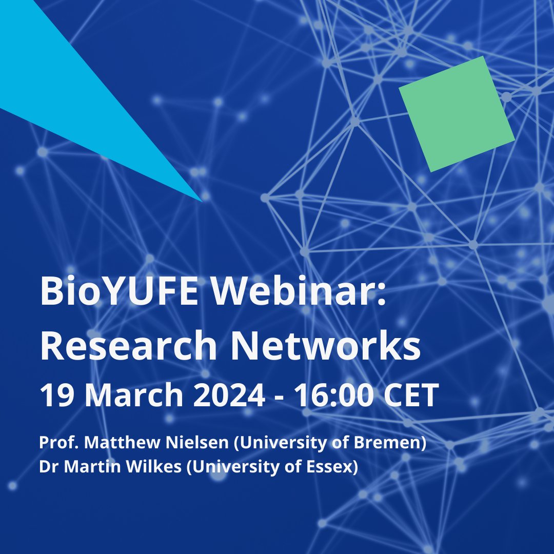 YUFE - Young Universities for the Future of Europe (@allianceyufe) on Twitter photo šÆJoin Matthew Nielsen (<a href="/drmatterpillar/">Matthew Nielsen</a> ) and Martin Wilkes (<a href="/wilkesma/">Martin Wilkes</a> ) for a webinar on Research Networks: 19 March 2024, 16-17:30h CET
š”Register here: eventbrite.co.uk/e/bioyufe-webi⦠šÆJoin Matthew Nielsen (<a href="/drmatterpillar/">Matthew Nielsen</a> ) and Martin Wilkes (<a href="/wilkesma/">Martin Wilkes</a> ) for a webinar on Research Networks: 19 March 2024, 16-17:30h CET
š”Register here: eventbrite.co.uk/e/bioyufe-webiā¦
