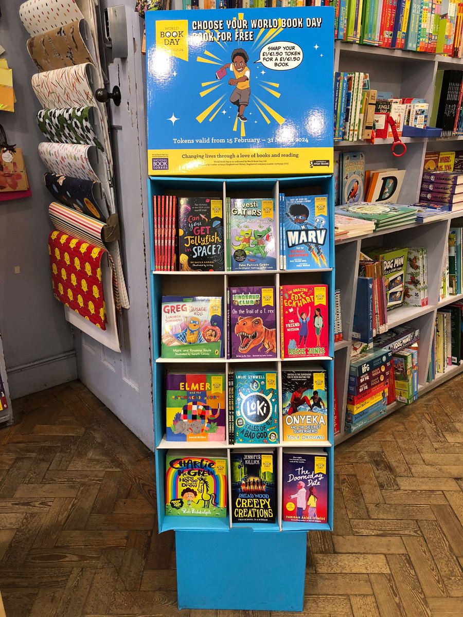 Happy #WorldBookDay. We’ve had a busy day ⁦@villagebooksdul⁩ - lots of children swapping a voucher for a book of their own. Most popular choices have been Dinosaur Club, Charlie McGrew by ⁦@RobBiddulph⁩ and Loki by ⁦@Louiestowell⁩ #BooksAreMagic