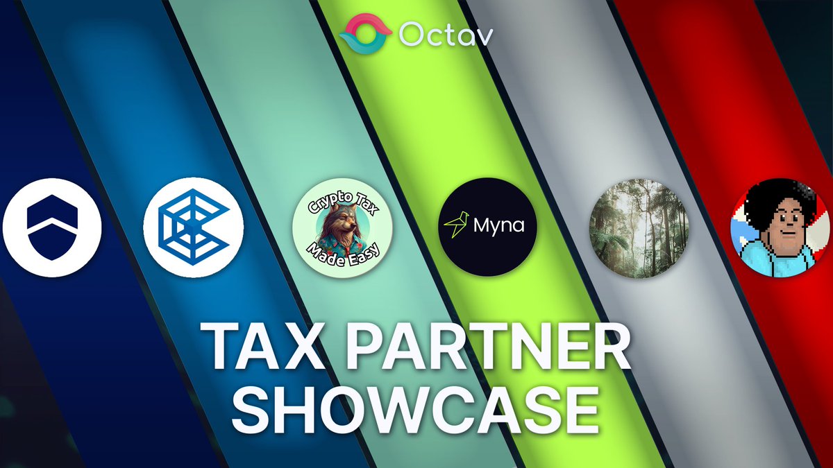 OctavFi's tweet photo. Tax Partner Showcase 🤝

It's tax season, so let Octav calculate your P&amp;L for you; it's time to declare your capital gains to properly file your taxes.

Check out our partners and figure out the best pick for you to help with your tax reports this year 🧵 https://t.co/vs9GKyqL7d