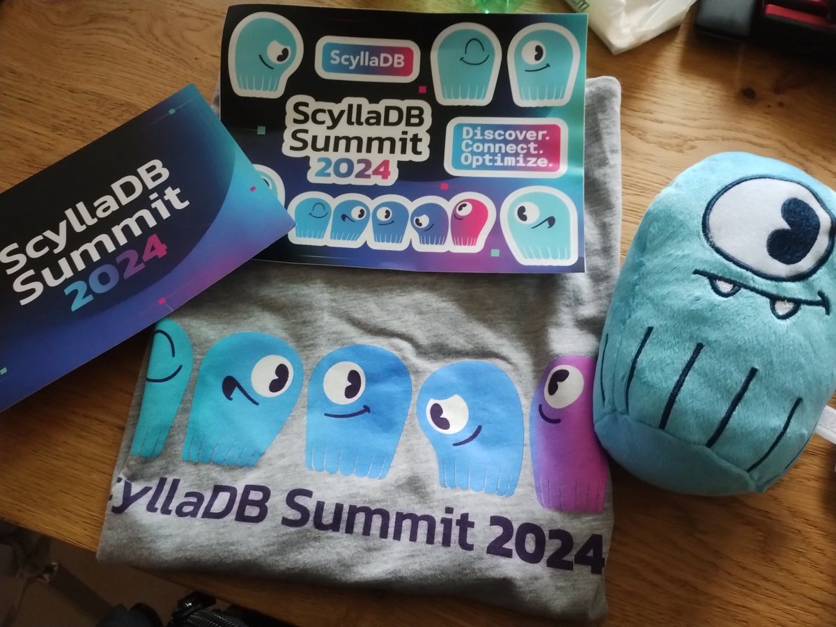 As a loyal follower of #ScyllaDB summit, even if not a professional user, I'm glad to get this swag! Welcome home, little high-performance Scylla monster!