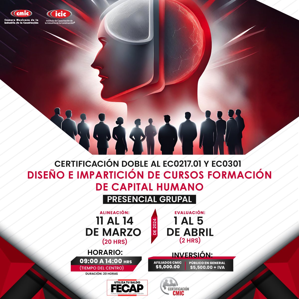 CMICHGO1's tweet photo. 🎓¡Certifícate con nosotros en Diseño e Impartición de Cursos Formación de Capital Humano #EC217.01 y #EC0301
Reafirma tus conocimientos
📌Contempla las funciones sustantivas de diseñar, preparar, conducir y evaluar

📅 Alineación 11 #Marzo
☎ 7711890698
📲https://t.co/FaXuQUGkB3 https://t.co/H5FHxqhbkB