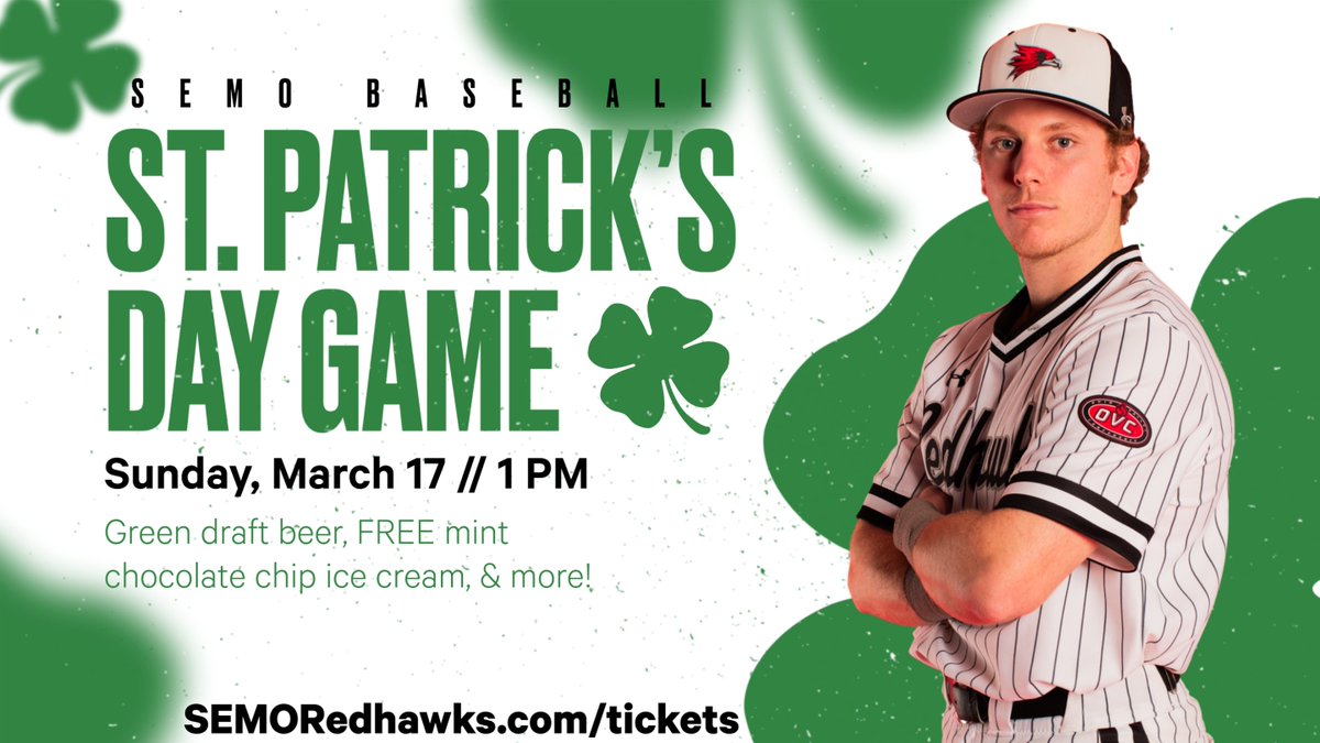 Help us fill Capaha Field in green this St. Patty's Day!

📆 Mar. 17 // 1 PM
🍺 Green draft beer from the El Sol Food Truck
🍦 FREE mint chocolate chip ice cream, courtesy of Victoria's Creamery
🧢 Pick up your St. Patty's Day theme ticket hats

🎟 bit.ly/BSB24_St_Pats
