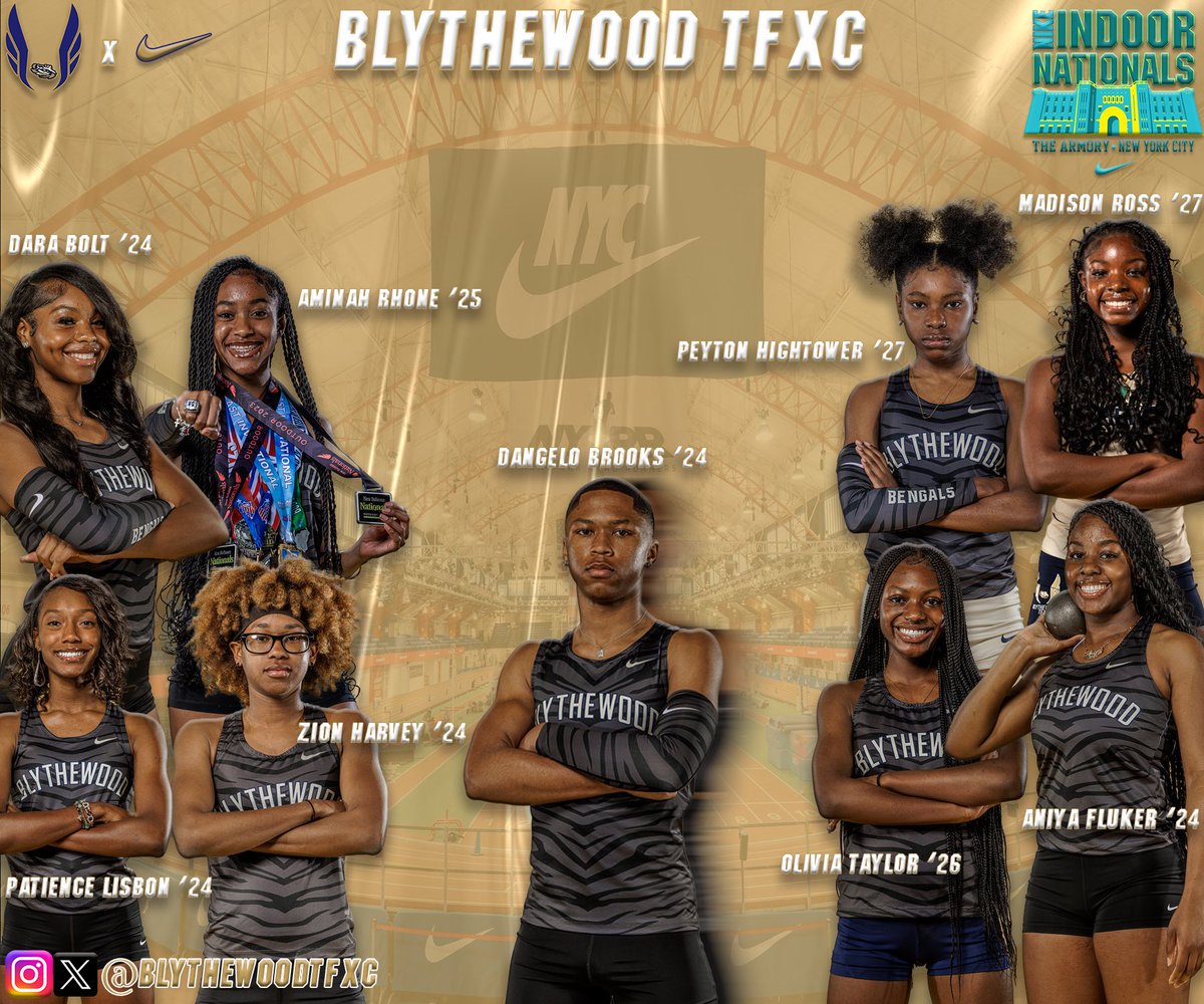 Blythewood Bengals TFXC (@blythewoodtfxc) on Twitter photo Your <a href="/BlythewoodTFXC/">Blythewood Bengals TFXC</a> Bengals are in route to @TweetingTrack Nike Indoor Nationals at the <a href="/ArmoryNYC/">The Armory</a> in New York ✈️🗽
Watch us live March 8-10 at nikeindoornationals.com
#BlythewoodTFXC
#BengalNation
#NIKE
#NIN
#Track
#TrackLife
#TrackAndField Your <a href="/BlythewoodTFXC/">Blythewood Bengals TFXC</a> Bengals are in route to @TweetingTrack Nike Indoor Nationals at the <a href="/ArmoryNYC/">The Armory</a> in New York ✈️🗽
Watch us live March 8-10 at nikeindoornationals.com
#BlythewoodTFXC
#BengalNation
#NIKE
#NIN
#Track
#TrackLife
#TrackAndField