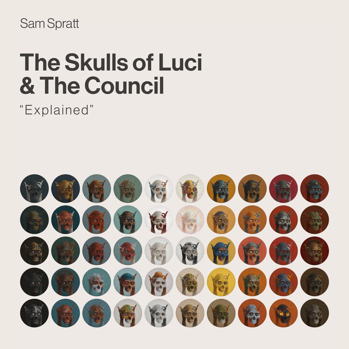 What are “The Skulls of Luci” & “The Council”? 🧵 This long thread will cover the philosophy, ideation, story, & lessons learned from their creation. Going into the weeds of making a small collection of 50 pieces that began as gifts, most recently sold for >$250k, & are held by…