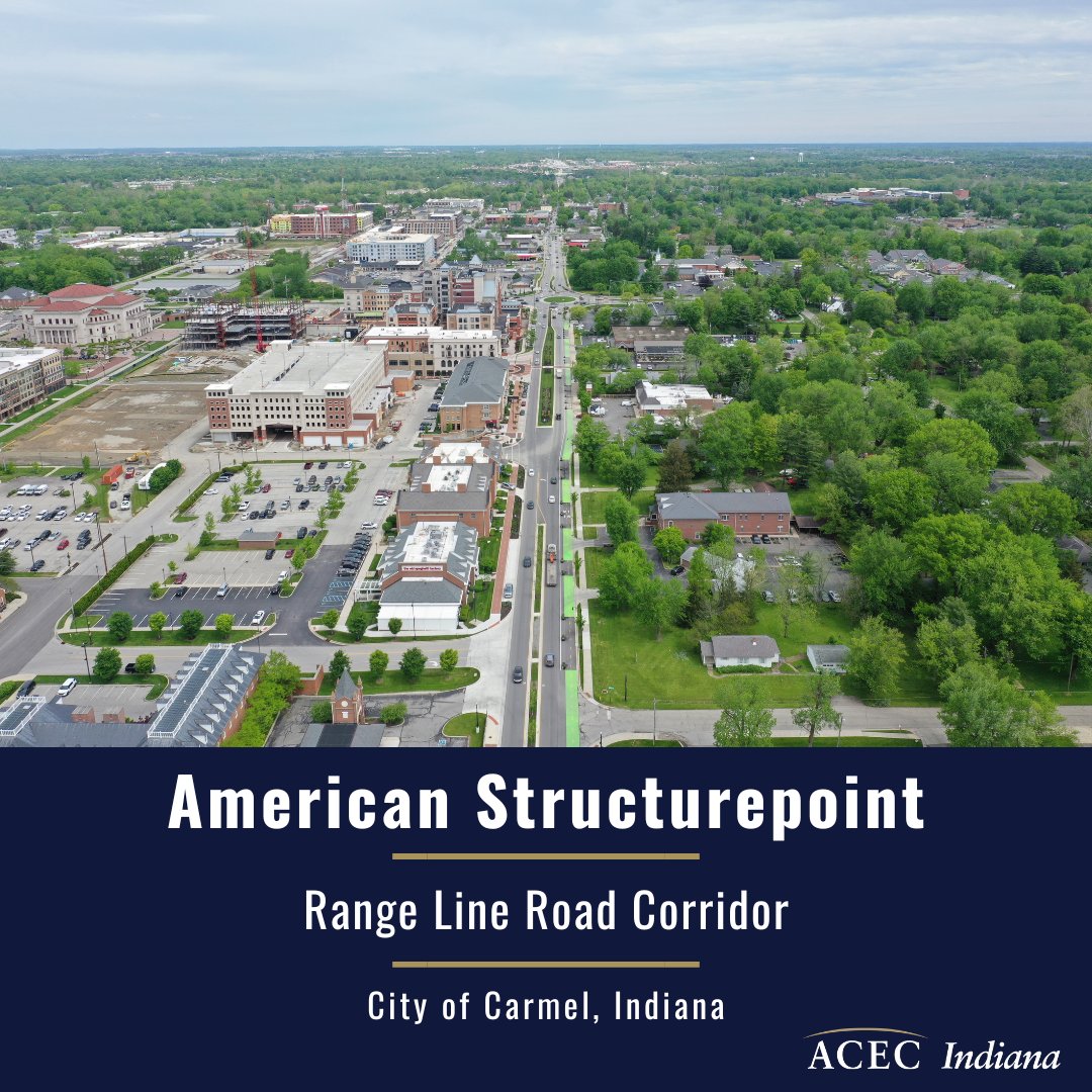 ACEC Indiana (@acecindiana) on Twitter photo Congratulations to <a href="/AmericanStrpnt/">American Structurepoint</a> and the <a href="/CityOfCarmelIn/">City of Carmel, IN</a> for receiving an Honor Award for their project, Range Line Road Corridor. One Honor Award will receive the Grand Project title at the 36th Annual Engineering Excellence Awards Ceremony on April 25th! Congratulations to <a href="/AmericanStrpnt/">American Structurepoint</a> and the <a href="/CityOfCarmelIn/">City of Carmel, IN</a> for receiving an Honor Award for their project, Range Line Road Corridor. One Honor Award will receive the Grand Project title at the 36th Annual Engineering Excellence Awards Ceremony on April 25th!