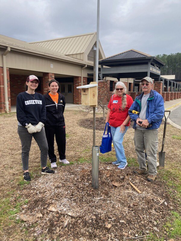 Calling all Blue Birds!Your new accommodations are ready for you <a href="/BGESTEM/">Ball Ground STEM Academy</a> Thanks to our STEM supporters from BG Garden Club who installed 2 Blue Bird houses for us. We’ll be waiting and watching! <a href="/RebeccaHeard12/">Rebecca Heard</a> <a href="/BGESTEM/">Ball Ground STEM Academy</a> <a href="/CherokeeSchools/">Cherokee Co. Schools</a>