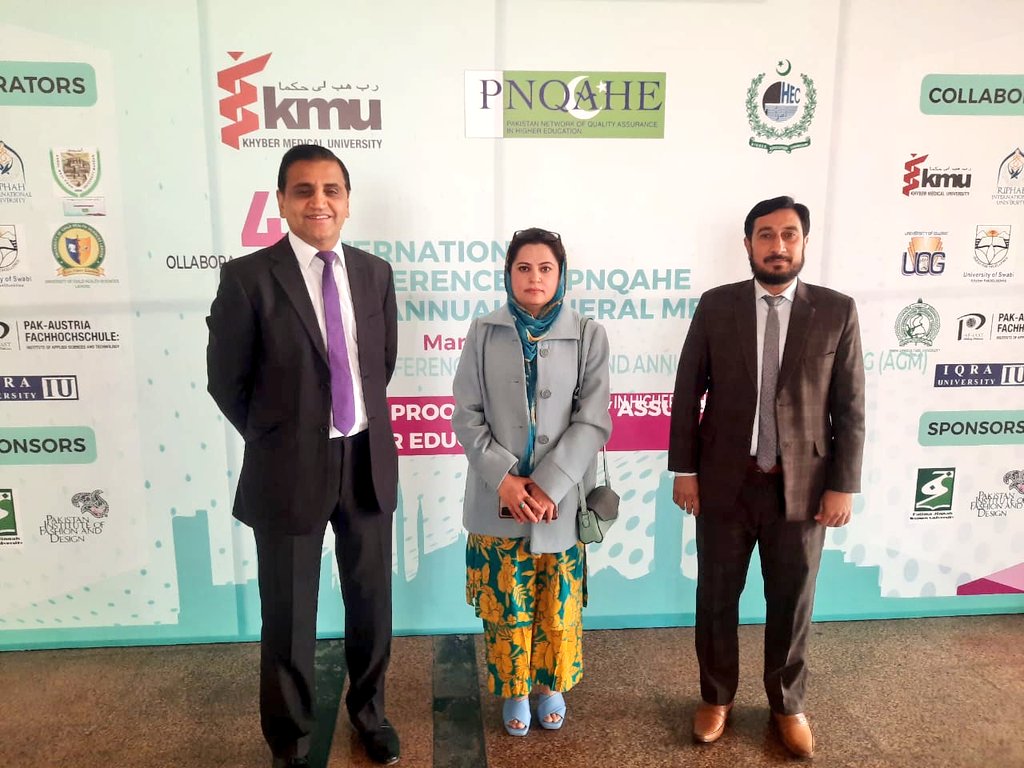 SwabiUniversity's tweet photo. The QEC and ORIC, #UniveristyOfSwabi participated in the 4th international conference organized by Pakistan Network of Quality Assurance in Higher Education (PNQAHE) in the Jinnah Convention, Islamabad. The #UniversityOfSwabi was one of the collaborators of the conference. https://t.co/Cy7qxPoPqE