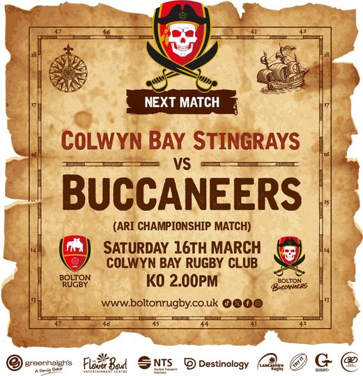 Next up for the Buccaneers is their first international fixture! We travel over to Nth Wales to Colwyn Bay Stingrays MAR. We’re very much looking forward to spreading the love for MA Rugby with our new friends
#boltonrugbyclub #boltonrufc #mixedability #mixedabilityrugby #MARugby