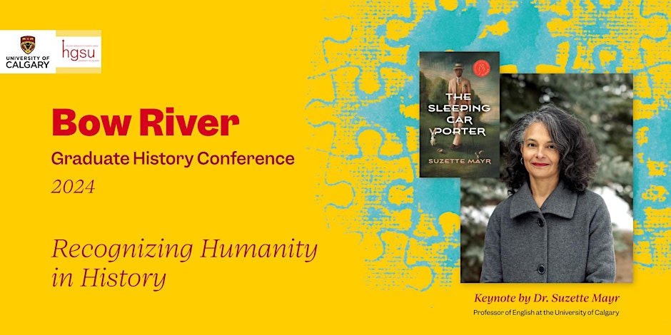 The Bow River Graduate History Conference will take place at #UCalgary on March 16, 2024. This year's keynote speaker is Dr. Suzette Mayr, author of #TheSleepingCarPorter for more info and registation: news.ucalgary.ca/news/bow-river…