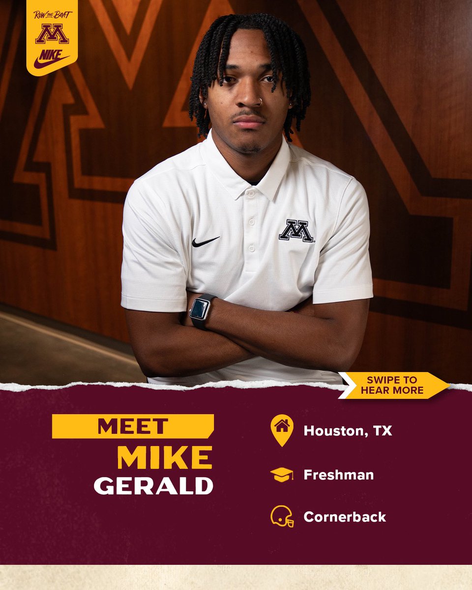GopherFootball's tweet photo. It all starts here🚣

Meet Mike!

#RTB #SkiUMah #Gophers https://t.co/JjZVL5XJRt