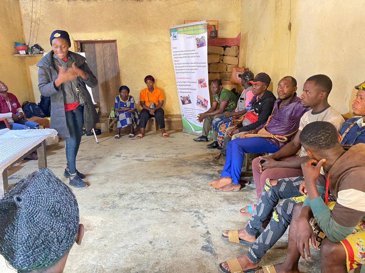 rugbwa's tweet photo. The community dialogue in Wabane was a powerful one that assembled traditional leaders and community members to address gender-based violence, toxic masculinity, and sexual reproductive health. By having open discussions and challenging harmful norms, they are promoting equality. https://t.co/LV8xFwMzMS