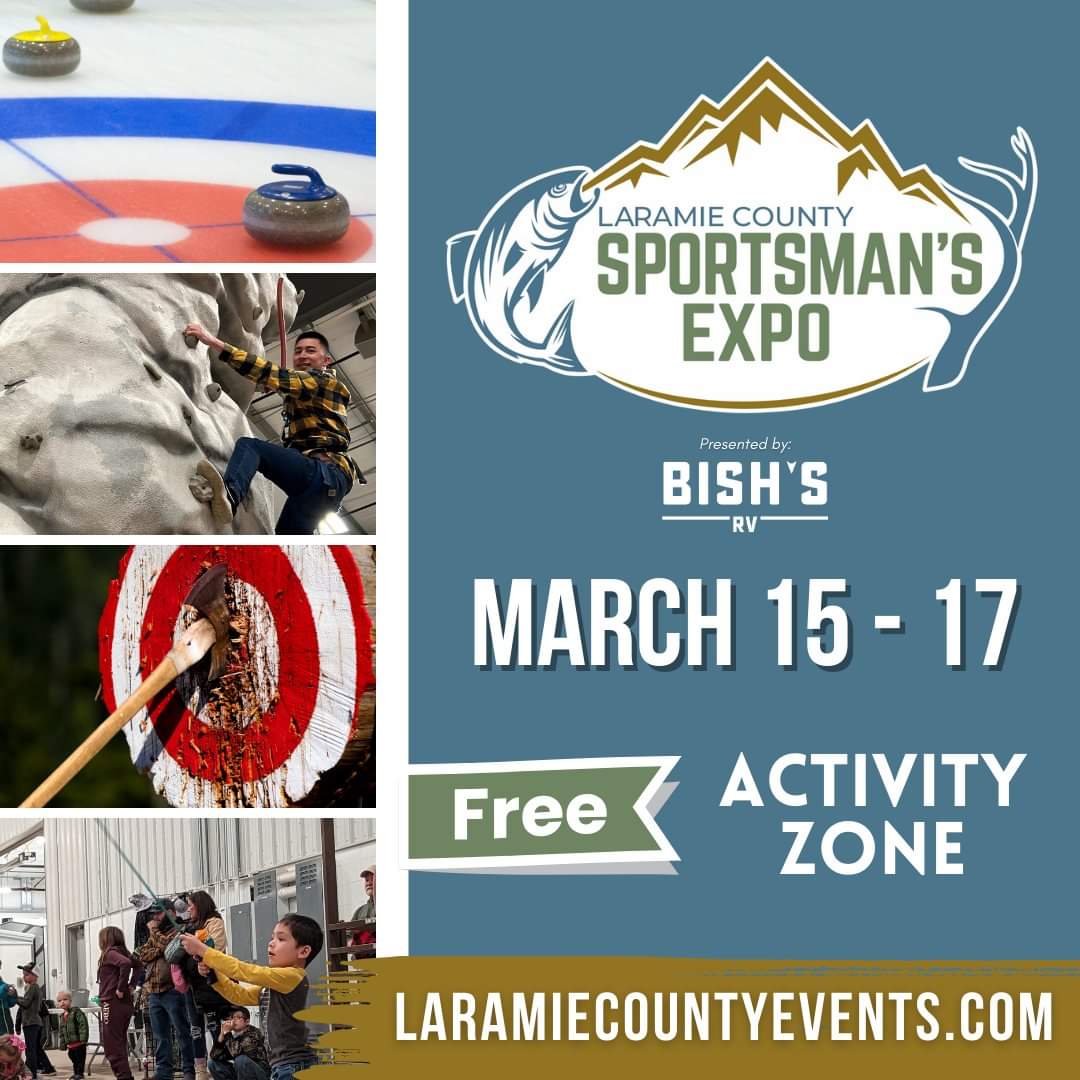 Have you added the Laramie County Sportsman's Expo  to your calendar? 

Come say hi to the String Stalker crew and check out all of the FREE fun in the Activity Zone. 

At the Expo you can try your hand at:
-Axe throwing 🪓
-Rock Climbing🧗‍♀️
-Curling🥌
 -Kid's Casting Comp🎣