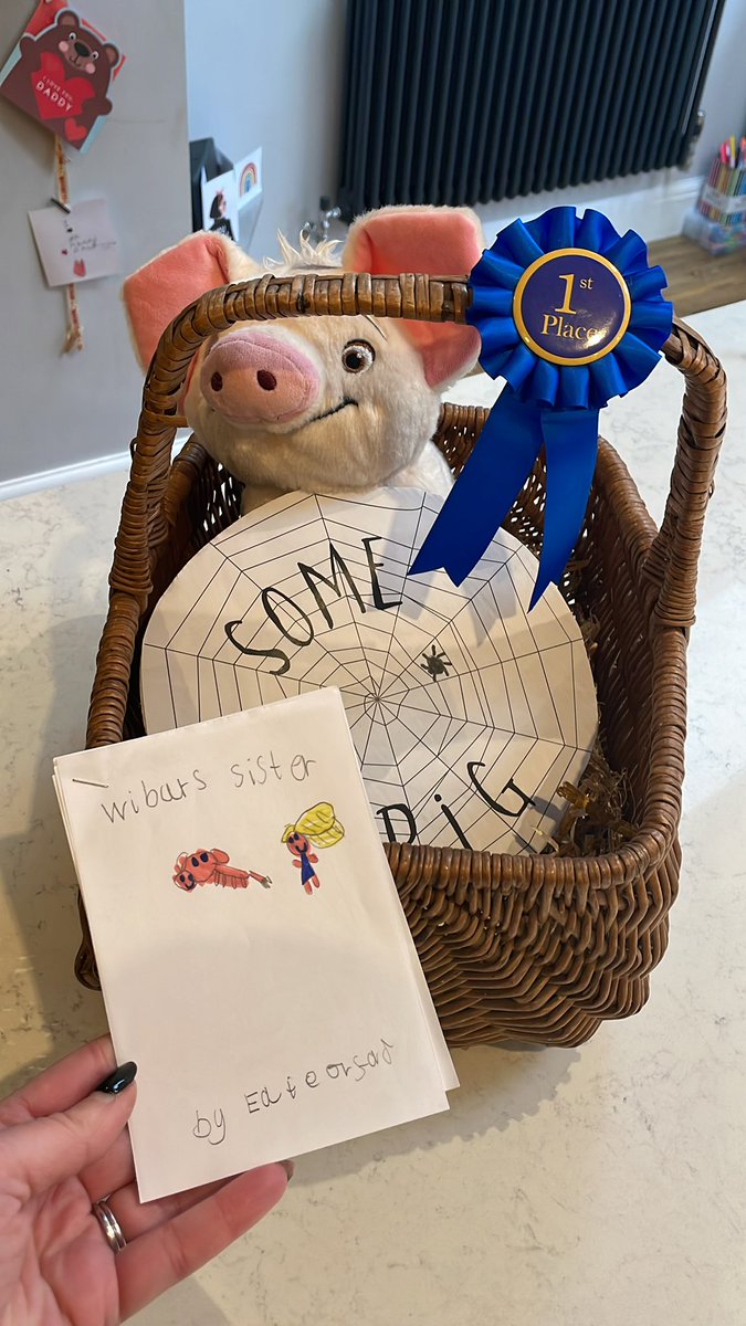 #WorldBookDay can get a bad rap, but here's a little positive...Edie came home this aft, not only buzzing with excitement from dressing up, but also with a fully penned sequel to Charlotte's Web, so she was obviously feeling pretty inspired. May I present 'Wilbur's Sister'