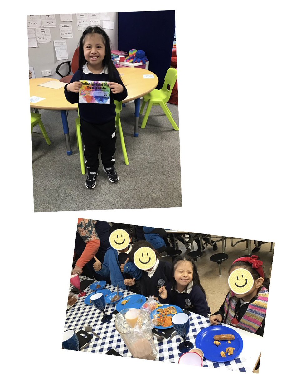 How lovely 🥰 one of our lucky Busy Bears was chosen to have lunch on the top table today with her friends. @VicParkAcademy @agnes79_79 @BiArfana