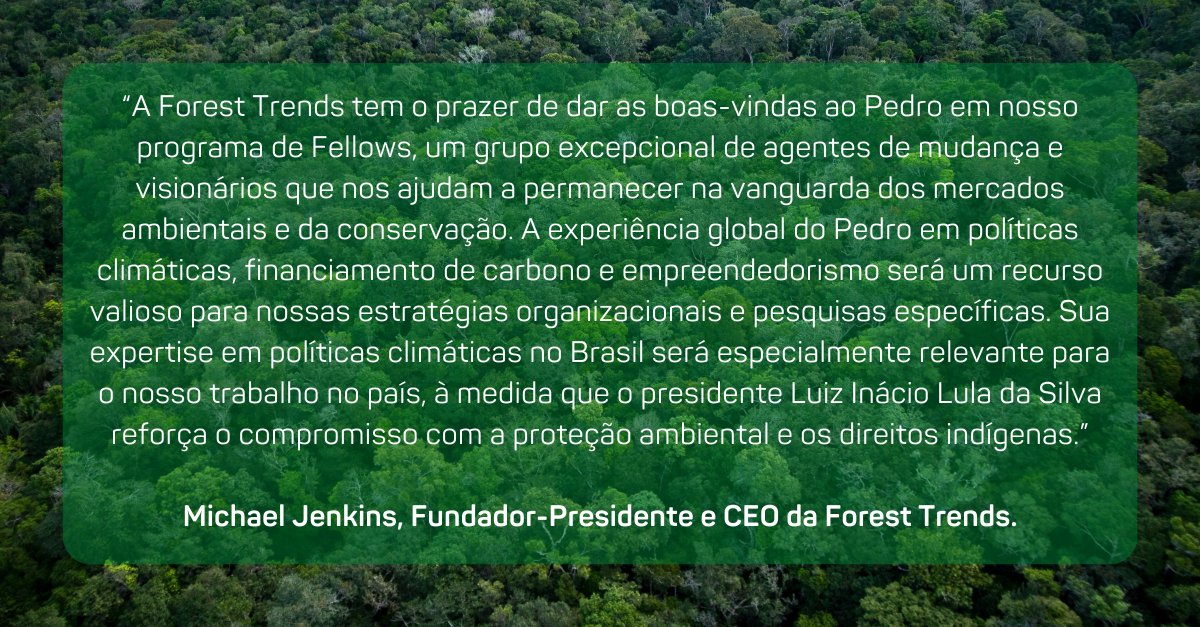 BVRioBrasil's tweet photo. Temos o prazer de anunciar que @PedroMouraCosta, Fundador e Diretor da @BVRio, juntou-se ao @foresttrendsorg Fellows Program.

Leia mais https://t.co/gNFsaXa9eQ

#florestas #climateaction #greenfinance #conservation https://t.co/197SShPzVY