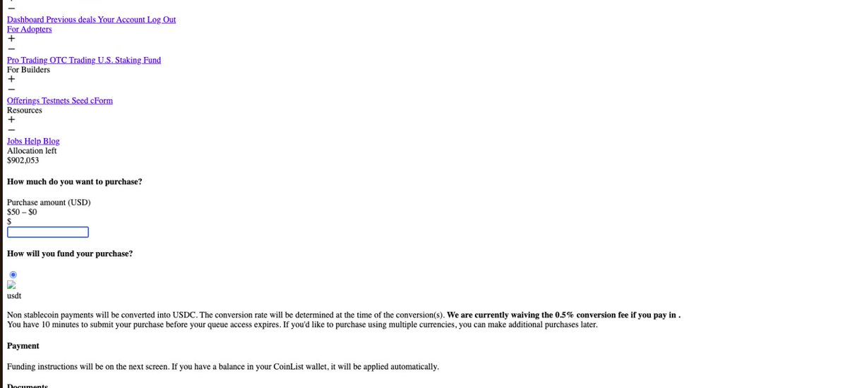 Nicely done, <a href="/CoinList/">CoinList</a> <a href="/CoinListSupport/">CoinList Support</a> ...
Couldn't buy because of this