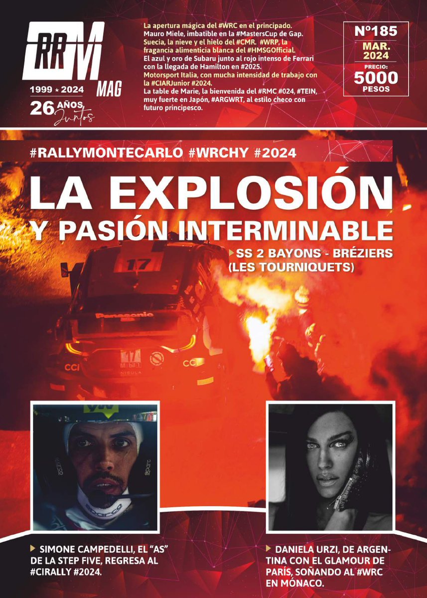 PabloMACHIWRC's tweet photo. #RRMWRCMAG #185 MARZO #2024
#RallyMontecarlo #WRCHY
La explosión y pasión interminable
SS 2 Bayons - Bréziers (Les Tourniquets)
Simone Campedelli, el “as” de la Step Five, regresa al #CIRally #2024. Daniela Urzi, de Argentina con el glamour de París, soñando al #WRC en Mónaco https://t.co/mtuDsX7OuG