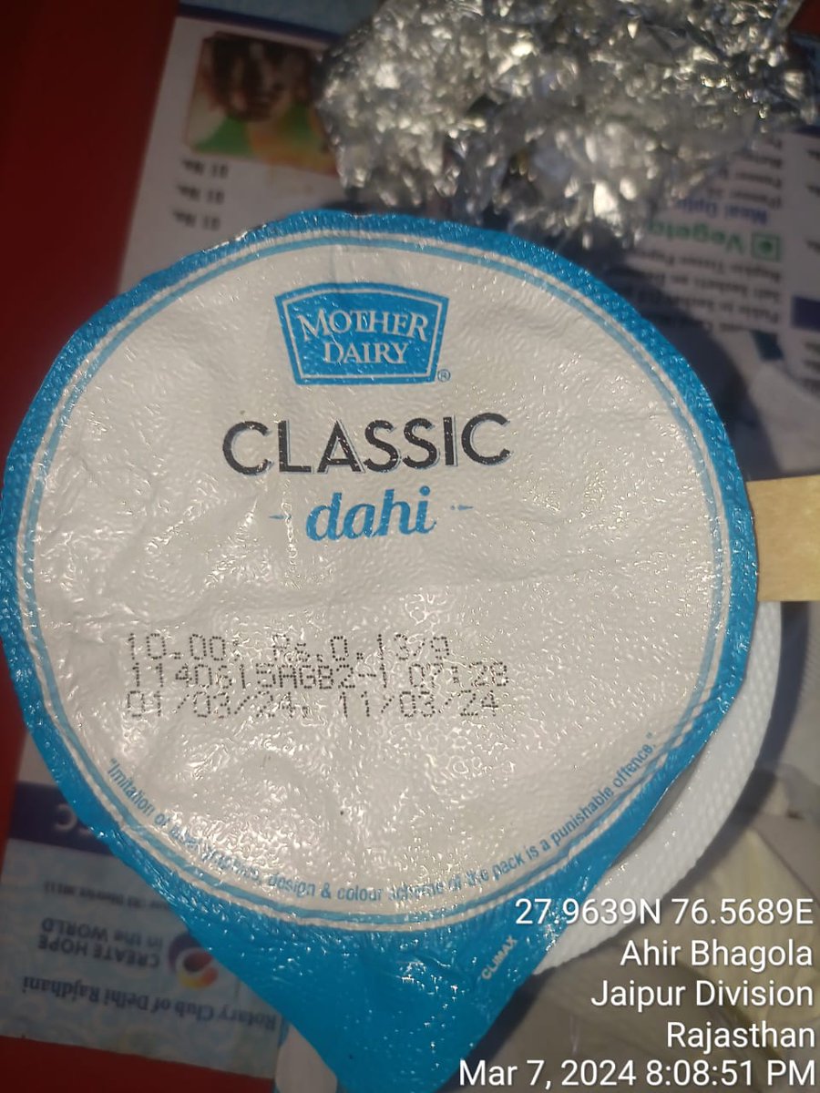 Traveled in Shatabdi Jaipur to Delhi and consumed 

Served expired mother dairy curd today coach no c3. 
Informed TC operator no one commented anything.  I'm feeling low  now .

<a href="/IRCTCofficial/">IRCTC</a> <a href="/RailwaySeva/">RailwaySeva</a> 
<a href="/irctcnorthzone/">IRCTC North Zone</a> <a href="/RailMinIndia/">Ministry of Railways</a>

What is solution

Approx 30 people ate