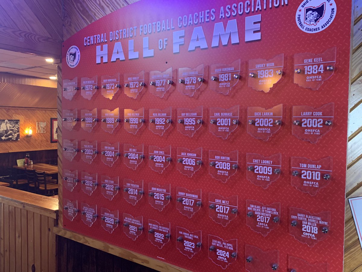 2024 Central District Football Coaches Association Hall of Fame!