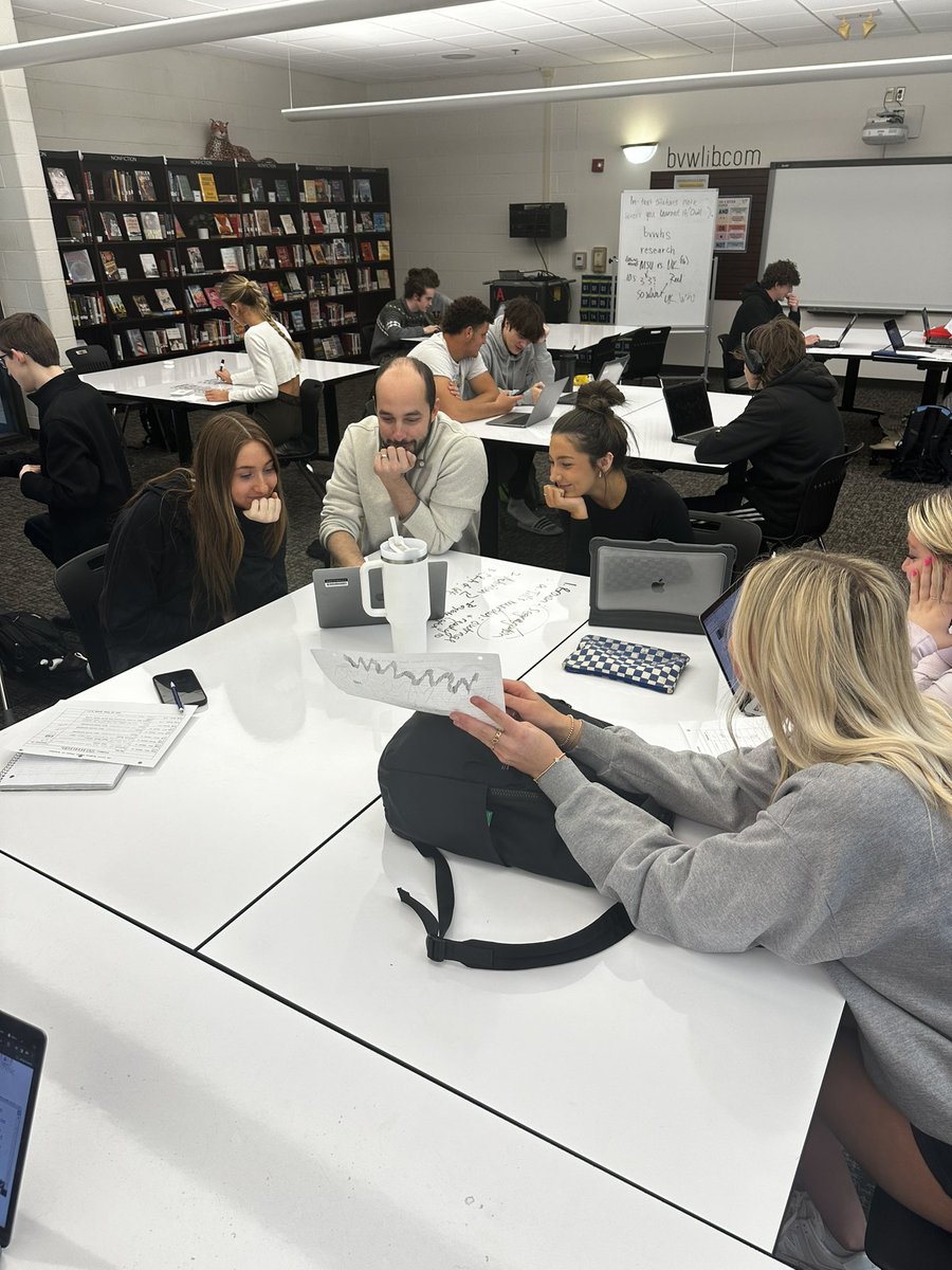 the Library @ Blue Valley West (@bvwlibrary) on Twitter photo Our librarians have been having writing conferences with US History students for the last two weeks to help them improve their research, show comprehensive understanding of their topic and effectively use their arguments. We’ve really enjoyed the process! <a href="/bvlibraries/">BV LibraryMedia</a> Our librarians have been having writing conferences with US History students for the last two weeks to help them improve their research, show comprehensive understanding of their topic and effectively use their arguments. We’ve really enjoyed the process! <a href="/bvlibraries/">BV LibraryMedia</a>