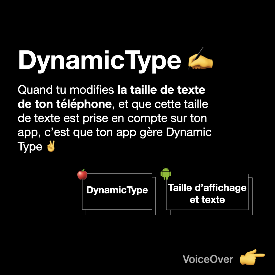 lunabeeStudio's tweet photo. Ton App est pas accessible ? 😱
Pas de panique... voici #features que tu peux ajouter à ton app...  📷 pour avoir un impact dans la vie de 14% de la population française concernée par un #Handicap #iOS17 #native #accessibility #kotlin #mobile #mobiledev #a11y #androiddev https://t.co/Al8FdvS281