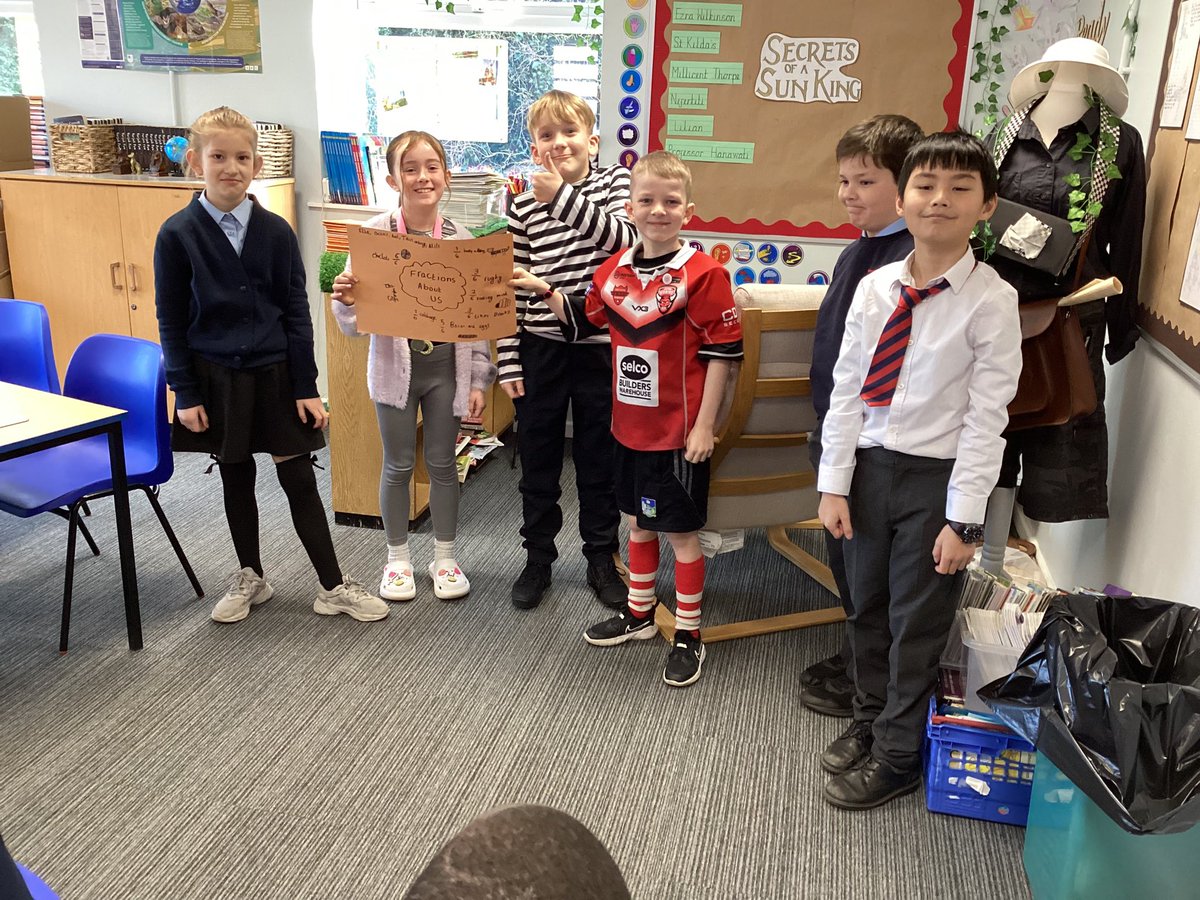 ctkrcps's tweet photo. Year 4 had lots of fun with fractions today- they worked in teams to collect data, represent it as fractions and present it to the classโฆ29/29 members of our class want to do this activity again! ๐งฎ #creativemaths https://t.co/PZnERVstyZ